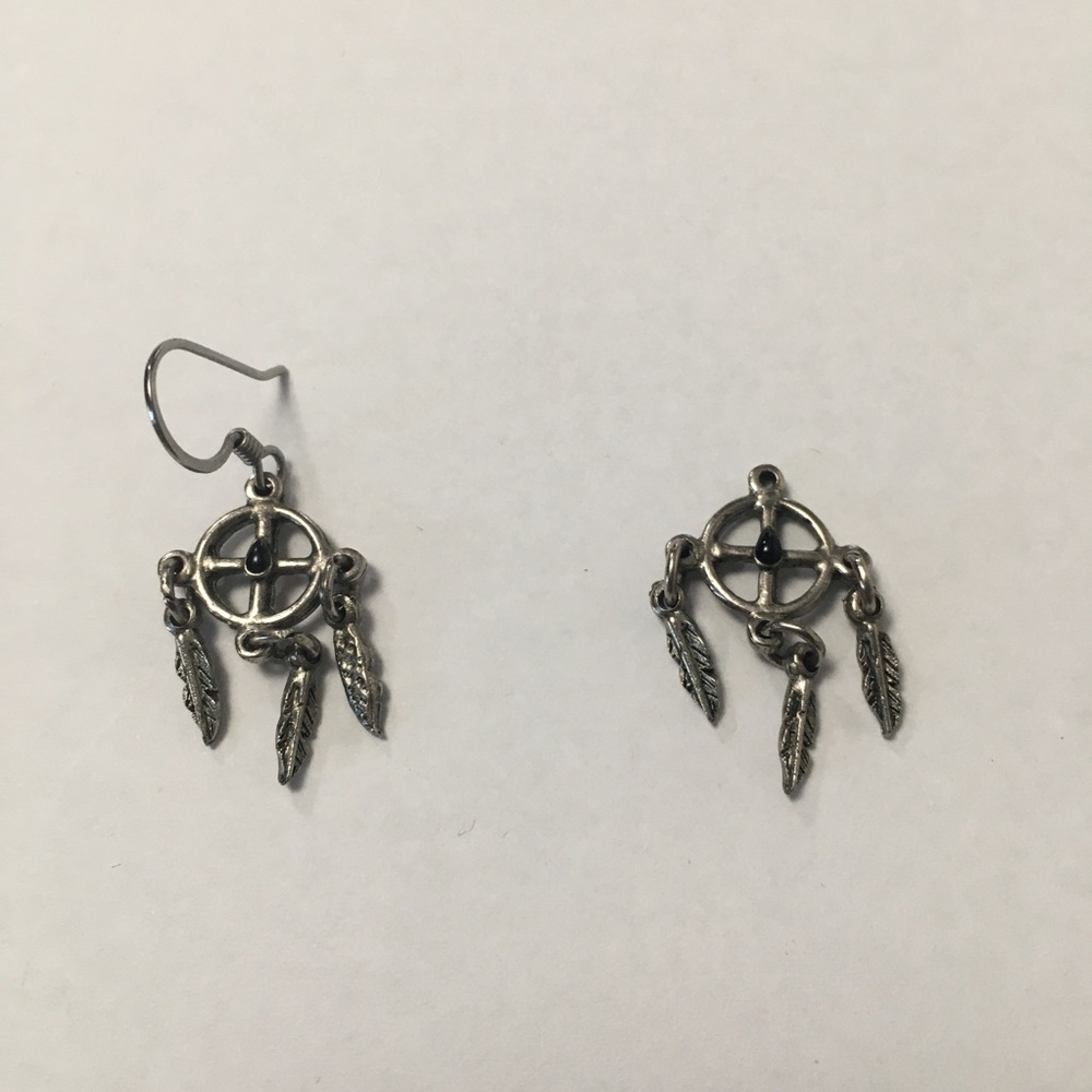 Dreamcatcher feather earrings
